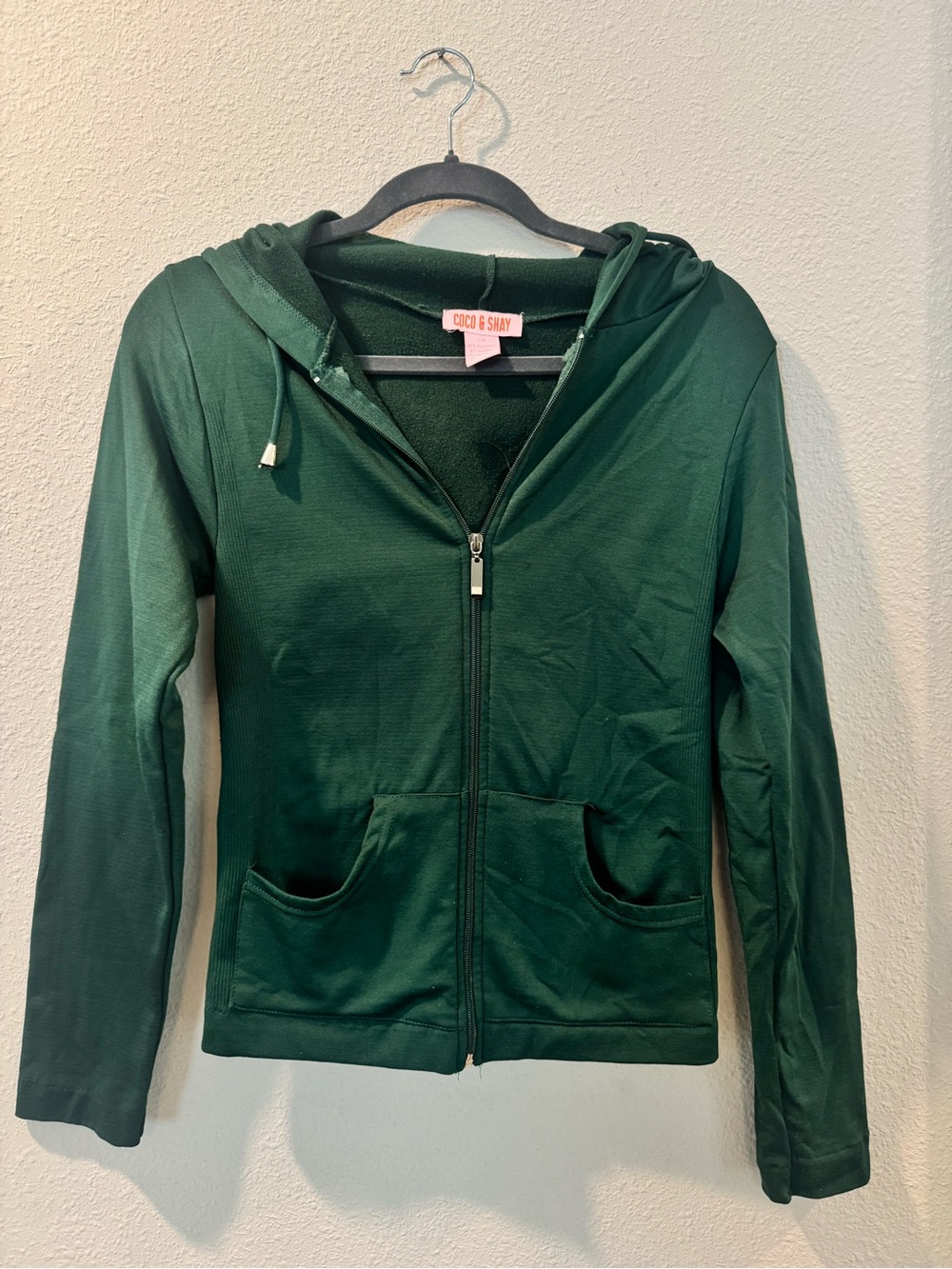 Coco & Shay Forest Green Zip-Up Hoodie